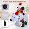 Costway 7 FT Tall Inflatable Polar Bear with Penguin Gift Bags & Gift Box Shaking Head
